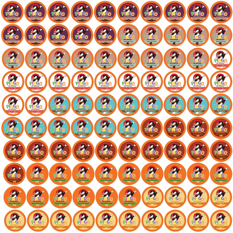 Pingo Hot Chocolate Pods for Keurig KCup Brewers, Assorted Cocoa