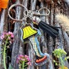 Funny Leg Lamp Pendant Tassel Keychain, Stocking Stuffer Gift for