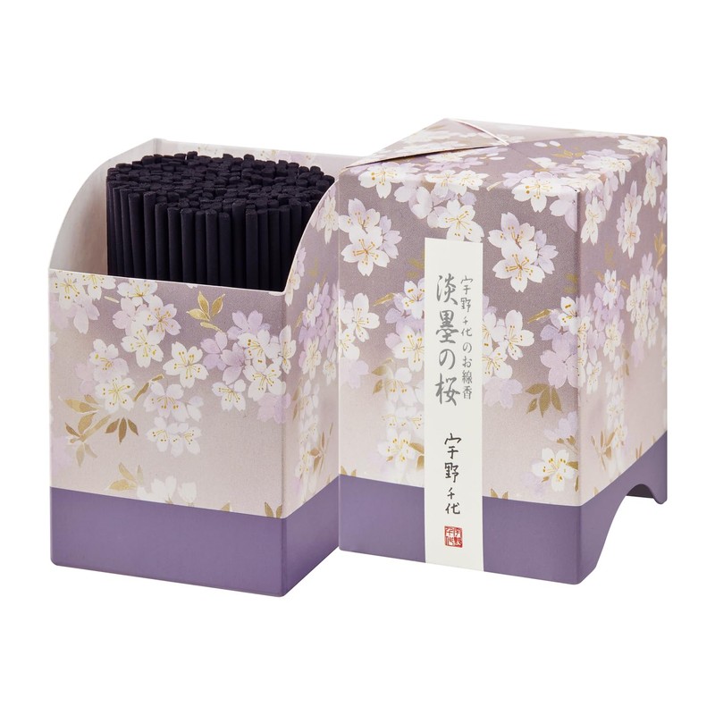 Uno Chiyo Incense Sticks, Light Ink Cherry Blossoms, Mini, Approx.