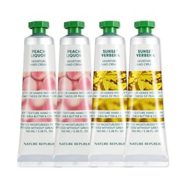 Nature Republic Hand Cream Large Capacity 100ml Sunset Verbena / 네이처리퍼블릭 핸드크림 대용량 100ml 선셋버베나X2 피치리퀴어X2