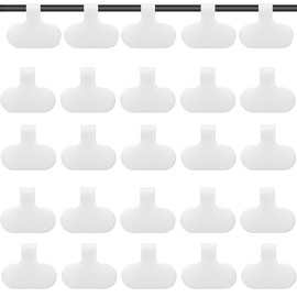 Cable Tags, Cables, Magic Tape Labels, White, Power Cables, Wire Organizer, Cable Bands, Writable, Waterproof, Velcro Type, Reusable, Pack of 20