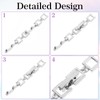6Pcs Necklace Extender Silver Foldover Silver Jewelry Clasps Necklace Stacker