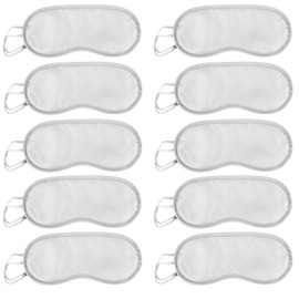 10 Pack Eye Sleep Masks, Eye Sleep Covering, Eye Blinderfold for Sleeping,Travel, Party Supply (White)