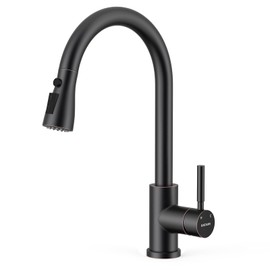WEWE WEWE Kitchen Faucets with Pull Down Sprayer, Stainless Steel Single Handle 1 Hole for Family Kitchen Commercial Camper Laundry Rv Bar, Oil Rubbed Bronze