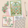 GLOBLELAND Flowers Vines Cutting Dies for Card Making Trellis Window