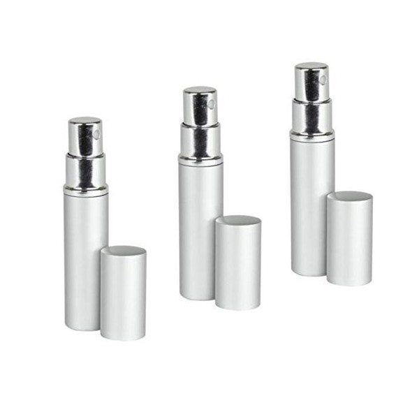 Silver Aluminum Perfume Atomizer Fine Mist Sprayer 3 ML for