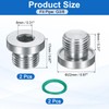 sourcing map 2Pcs M16x1.5 Inner Hex Head Pipe Fitting Plug,