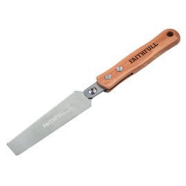 Faithfull Double Sided Pull Saw 125mm (5in) - Japanese Style Hand Saw, Flexible SK5 Steel Blade with 18/25 TPI Triple-Ground Teeth & FSC Wooden Handle for Fine Woodworking, Joinery & Flush Cuts