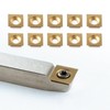 TASP Titanium Coated Carbide Cutter Inserts for Wood Turning Tools,11x11mm,Pack