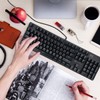 Merdia Mechanical Keyboard Gaming Keyboard | Red Switch, White Backlit