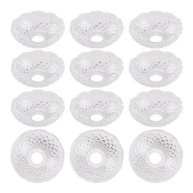 ZORZA 12Pcs Elegant 4 Inch Acrylic Bobeche Candle Drip Protectors Decorative Chandelier Replacement Parts and Cups Candlestick Lamp Shades for Wedding Birthday Party Decor