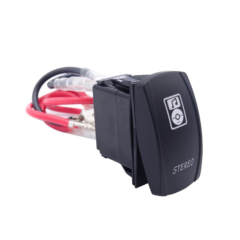 WeiSen Stereo Rocker Switch Kit, On/Off LED Light, 5 Pin