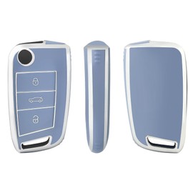 OFFCURVE Key Case Car Key Cover Key Case Protective Cover for VW Volkswagen Golf 7 MK7 Polo T-ROC Seat Leon Cupra Ibiza Toledo Arona Ateca Skoda Octavia Fabia Superb