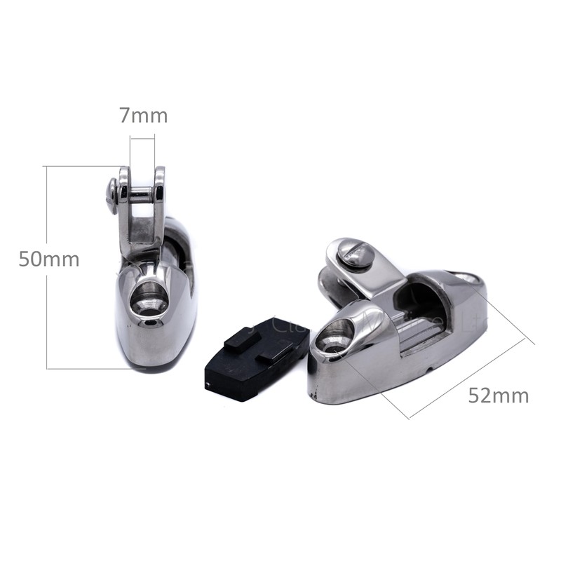 2pcs Bimini Universal Deck Hinge Pivot Mount Stainless Steel Marine