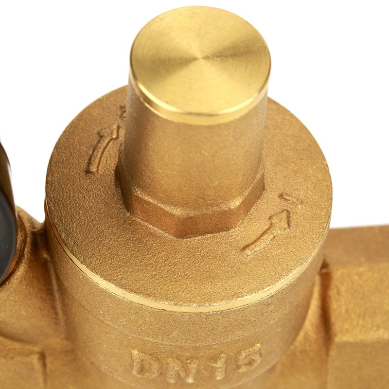 lyrlody Brass Pressure Regulator, DN15 Adjustable Water Pressure Regulator Control