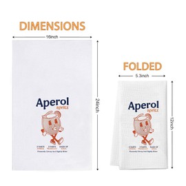 WCGXKO Aperol Spritz Cocktail Party Gift Aperol Spritz Recipe Kitchen Towel Italian Summer Gift (Spritz Towel CA)