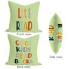 Rusenbao Classroom Reading Green Pillow Covers - Toddler Reading Nook