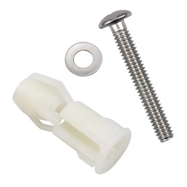 4 Pcs Toilet Seat Fittings and Fixtures,Toilet Seat Fittings,Toilet Lid Screws,Universal Toilet Lid Seats Toilet Seat Replacement Parts Kit for Toilet Covers Blind Hole Fitting WC Replacement Kit(Whit