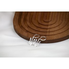 Ukrainian Tryzub Drop Earrings - Minimalist Design, Genuine 925 Sterling Silver Earrings, Stylish and Durable, Ukraine Jewelry Gift for Women, Trizub