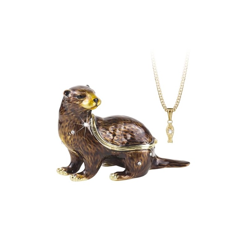 Secrets from Hidden Treasures 1113 Otter Trinket Box