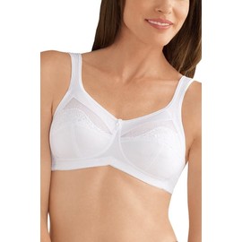 Amoena Women's Isadora Wire-Free Full Figure Bra, White, 44A