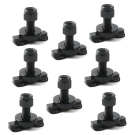 8-Pack L-Track Double Lug Threaded Stud Fitting Heavy-Duty Bolt Down Anchor Points for Truck Bed, Trailer Cargo, Pickup, RV, ATV Used with L-Track Rails