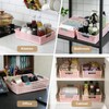4 Pack Plastic Storage Basket with Handles, Wide Shallow Organizer