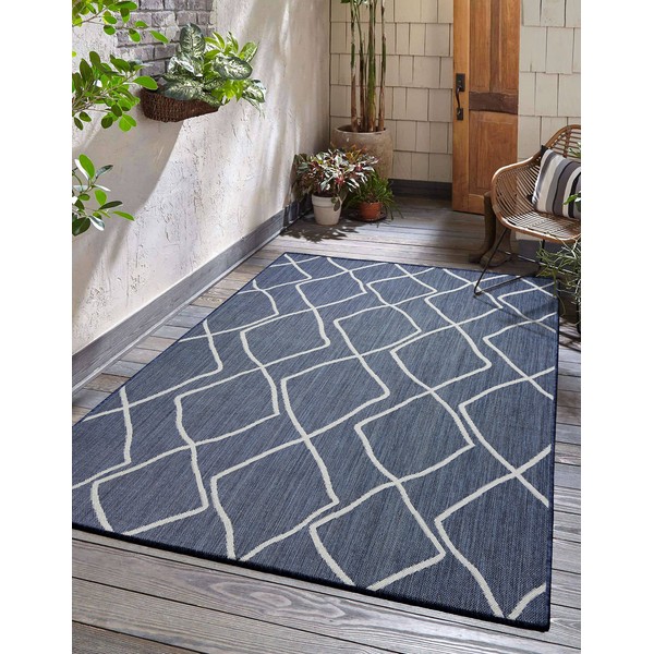 Adiva Rugs Outdoor Indoor Area Rug, Weather Resistant, Easy to