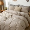 MooMee Bedding Pillowcases Pack of 2 100% Washed Cotton Linen