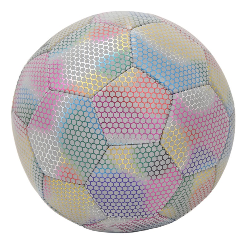 Soccer Ball PU Size 5 Light Color Reflective Glowing Soccer