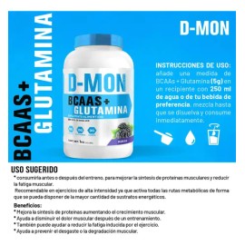 Aminoácidos Bcaas  Glutamina D-mon 1kg Sabores Sabor Moras                                                                                            