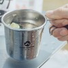 Four Outdoor Stainless Steel 210ml Sierra Cups with a Storage