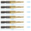 6-pc 8-32NC Combination Drill Tap Bit Set SAE, 8-32NC Thread