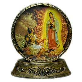 BHEII Magen Virgen de Guadalupe y Juan Diego (Lampara de mesa 5.5"X4.5") Acrylic LED