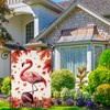 Welcome Fall Flamingo Football Garden Flag For Outside 12x18 Double
