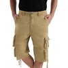 YGREYG Mens Cargo Shorts Long Capri Below The Knee Shorts