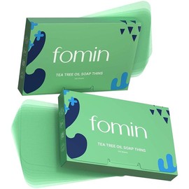 Fomin Antibacterial Paper Soap Sheets for Hand Washing - Tea Tree - Plastic-Free, Travel Size, Moisturizing Camping Mini Soap - Pack Size: 200 Sheets (2 Pack)