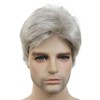Lydell Men Wig Natural Short Straight Hair Synthetic Full Wigs