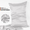 Moonlight Bedding White Pillowcases 2 Pack- Luxury Satin Silk Pillowcases