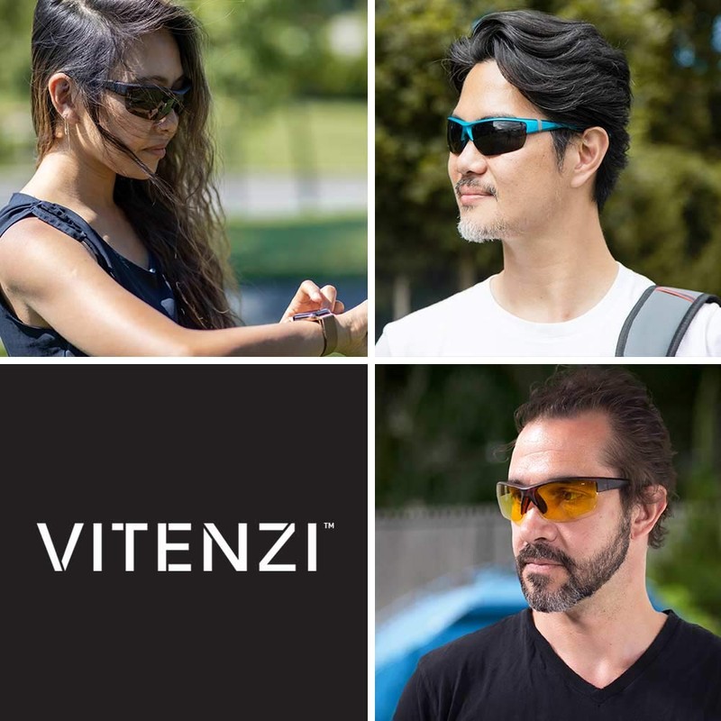 VITENZI Gafas de sol bifocales envueltas alrededor de los lectores