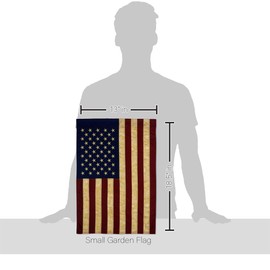 USA Vintage Garden Flag Stand Kit Wall Hanging Decor for Home Porch Patio Post Embroidered Old Glory Decorations Welcome Yard Sign Applique Tapestry Sewing Handcraft Gifts for Grandma