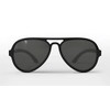REKS Polarized Aviator Sunglasses - Unbreakable frame (Smoke)