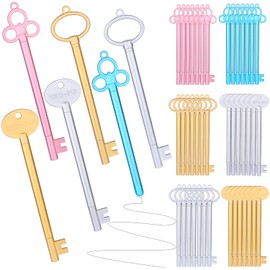 Qupaen 48 Pieces Retro Key Shape Gel Ink Pens Novelty Key Pens Creative Roller Pens Fun Refill Pens for Party Birthday Gift,School Stationery Supplies
