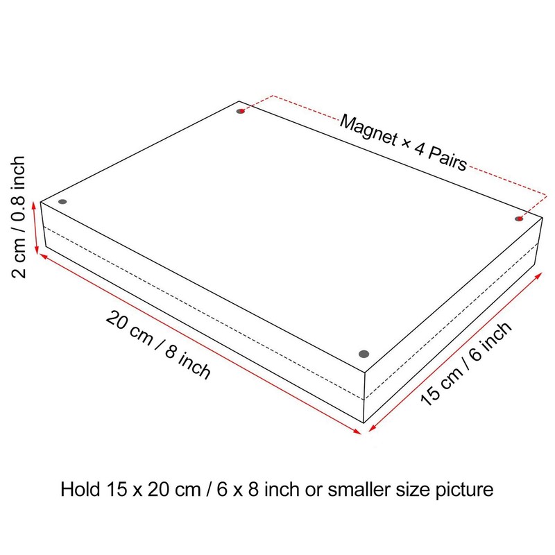 Boxalls Acrylic Magnetic Photo Frame Double Sided Frameless Picture Frame,