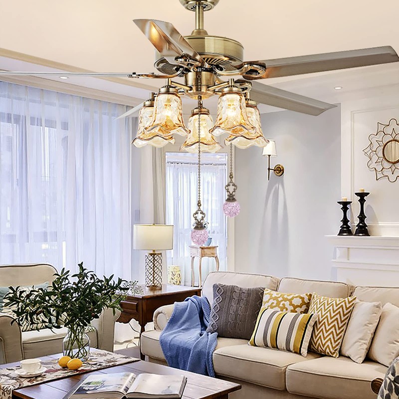 LONGSHENG - SINCE 2001 - 2PCS Pink Ceiling Fan Pull