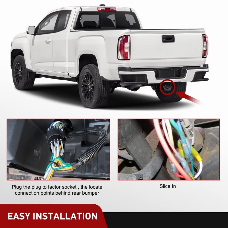 Nilight USCAR 7 Pin Trailer Wiring Harness Replacement Multi-Tow 7