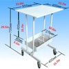 Banfluxion 2-Layer Medical Rolling Cart Mobile Trolley Cart with 4