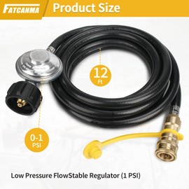 12ft F271803 Propane Hose Adapter for Heater Big Buddy Indoor/Outdoor Heater, 3/8 inch Quick Connect Disconnect Fitting x QCC1 Propane Tank Connectors