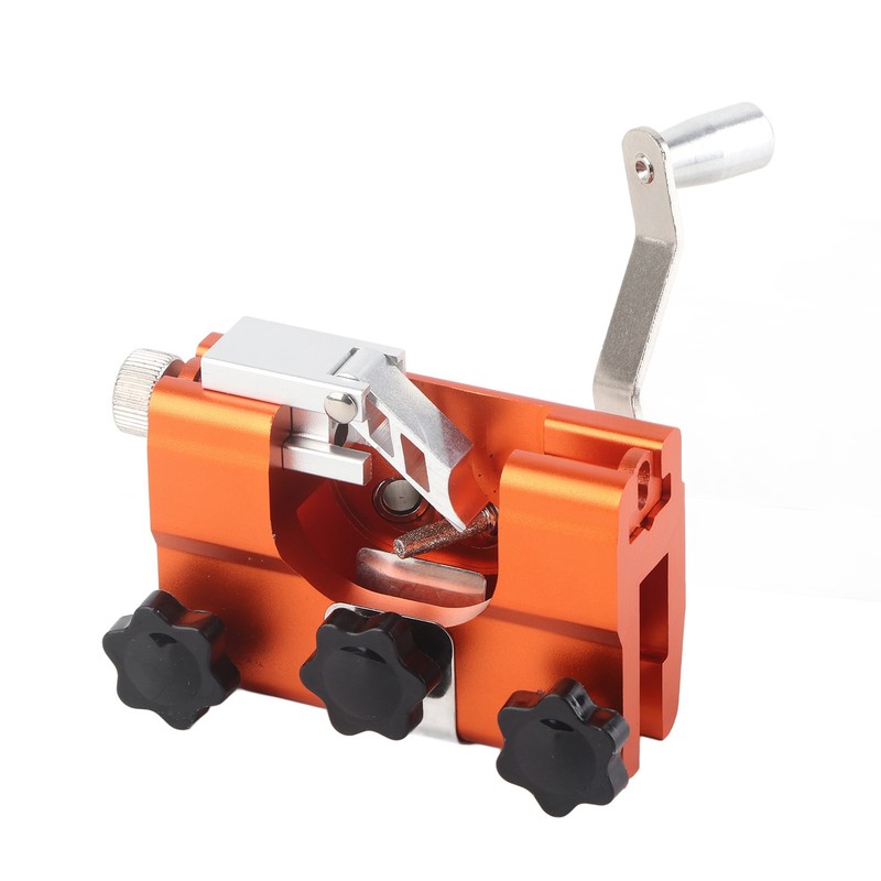 Orange Hand Cranked Chainsaw Sharpener 30° Portable Manual Chainsaw Chain