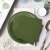 Whaline 100Pcs Olive Green Tableware Set Wedding Disposable Dinnerware Set